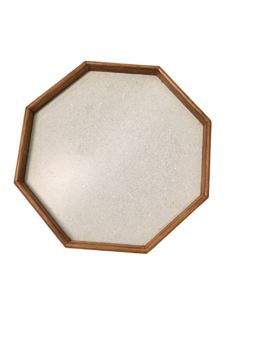 Mid Century Wood Octagonal Lazy Susan